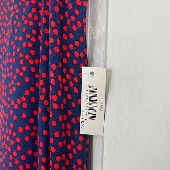 AMAZON ESSENTIALS Tank Swing Dress NAVY/RED Polka Dot XS - Picture 3 of 4